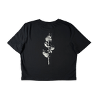 Rose Cropped Tee - Black